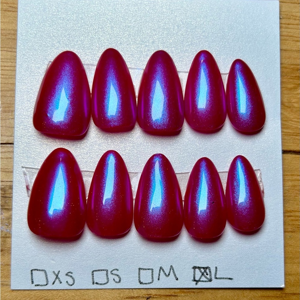 Iridescent Purple/Pink Press-On Nails